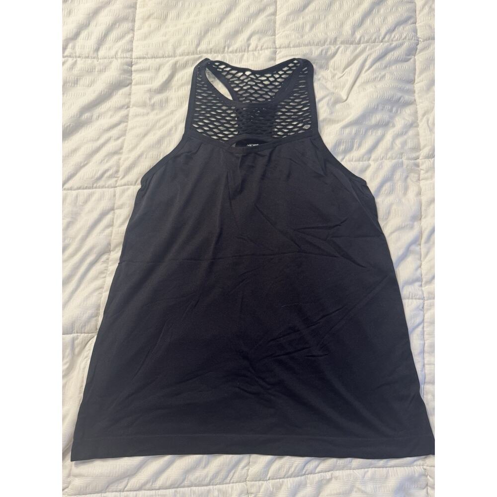Moret Ultra Black Workout Racerback Tank Women's Medium Mesh Stretchy Nylon